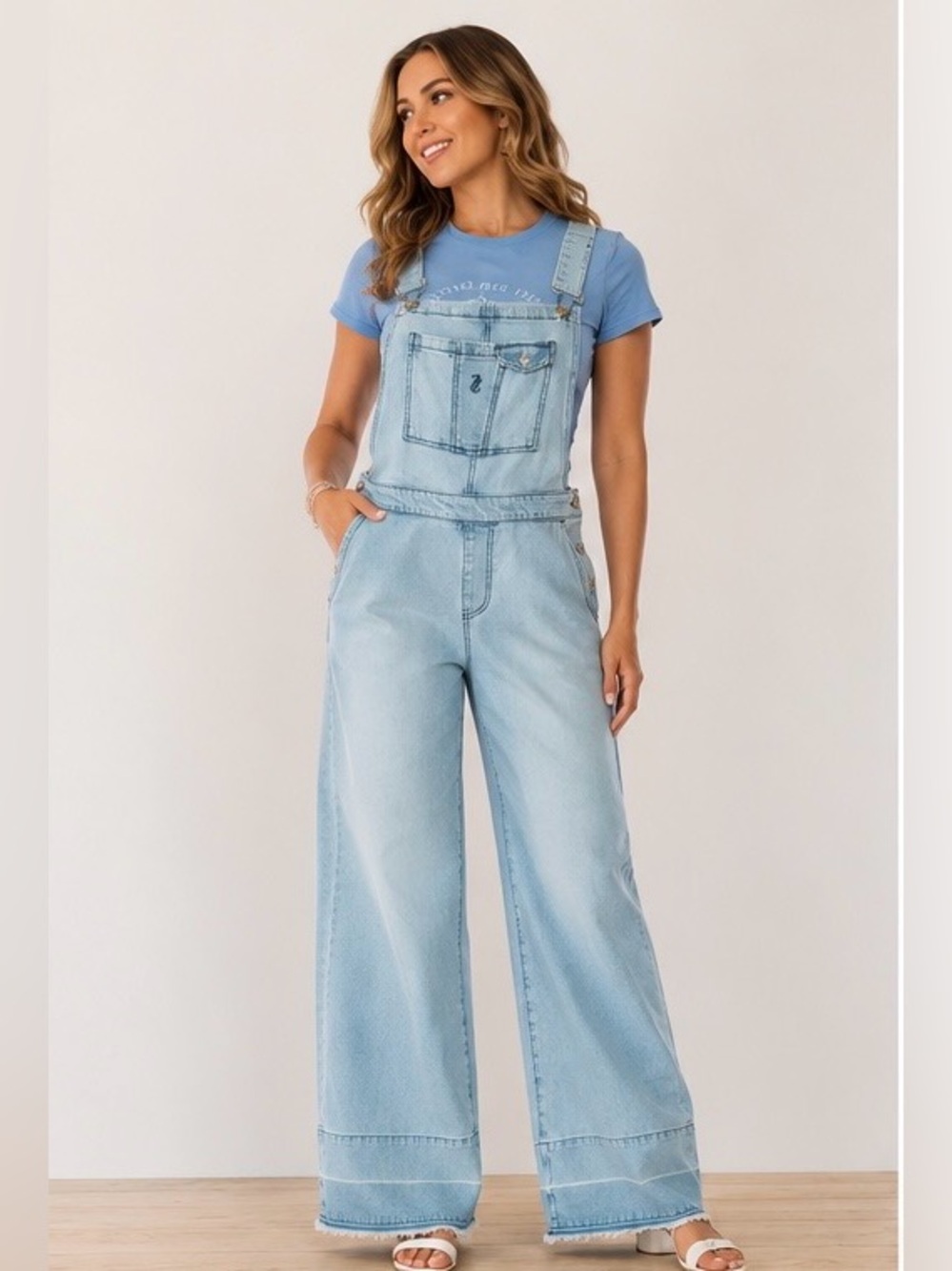 Juicy Couture Women’s Release Hem Denim Overalls Large L 90’s Y2K NWOT